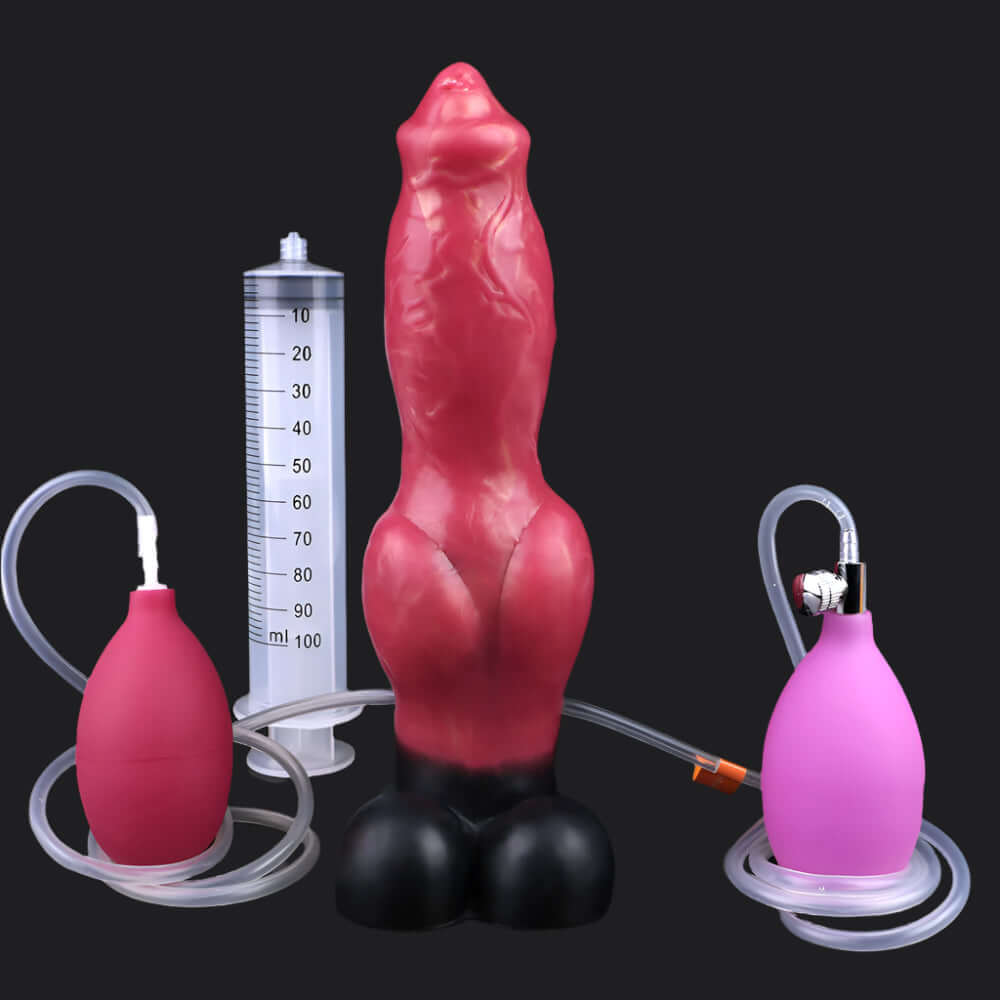 Dragon Dildo™ | German Shepherd - Ejaculating Inflatable Dildo Colour: Shadowflame