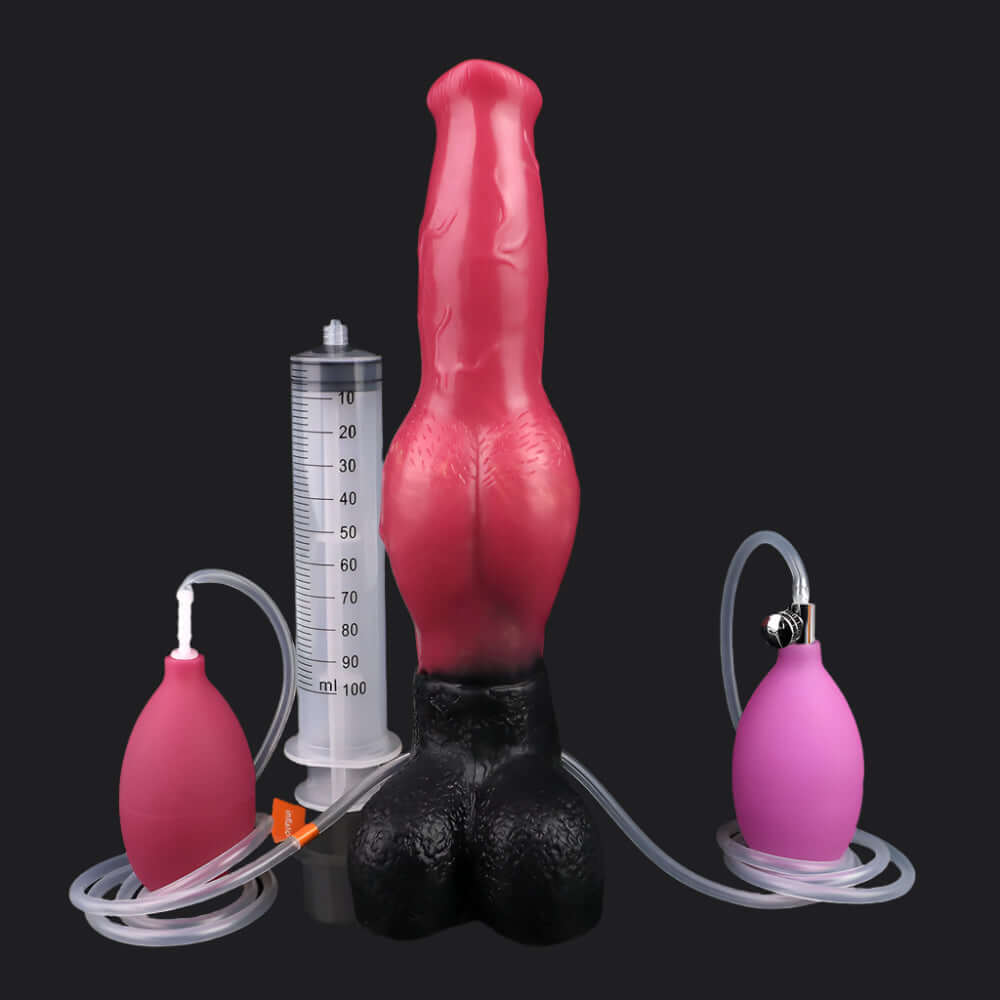Dragon Dildo™ | Orthrus – Ejaculating Inflatable Dog Dildo Colour: Shadowflame