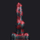 Dog Dildo - German Shepherd in crimson and dark colors, designed for deep exploration and targeted stimulation.
