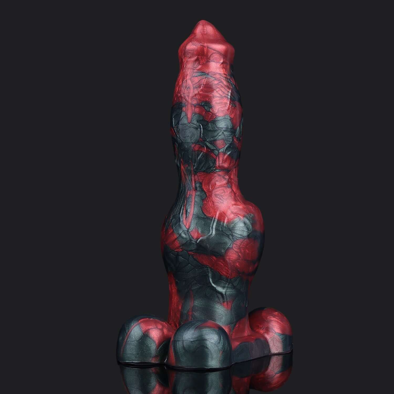 Dog Dildo - German Shepherd in Crimson Chaos design for deep exploration and P-spot stimulation.