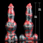 Shepherd dog dildo in the Crimson Chaos colourway -- platinum silicone -- Dragon Dildo®