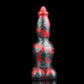 Shepherd dog dildo in the Crimson Chaos colourway -- platinum silicone -- Dragon Dildo®