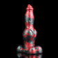 Shepherd dog dildo in the Crimson Chaos colourway -- platinum silicone -- Dragon Dildo®