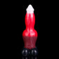 Lycaon dog dildo in the Bloodmoon colourway -- platinum silicone -- Dragon Dildo®