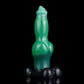 Laelaps dog dildo in the Verdantclaw colourway -- platinum silicone -- Dragon Dildo®