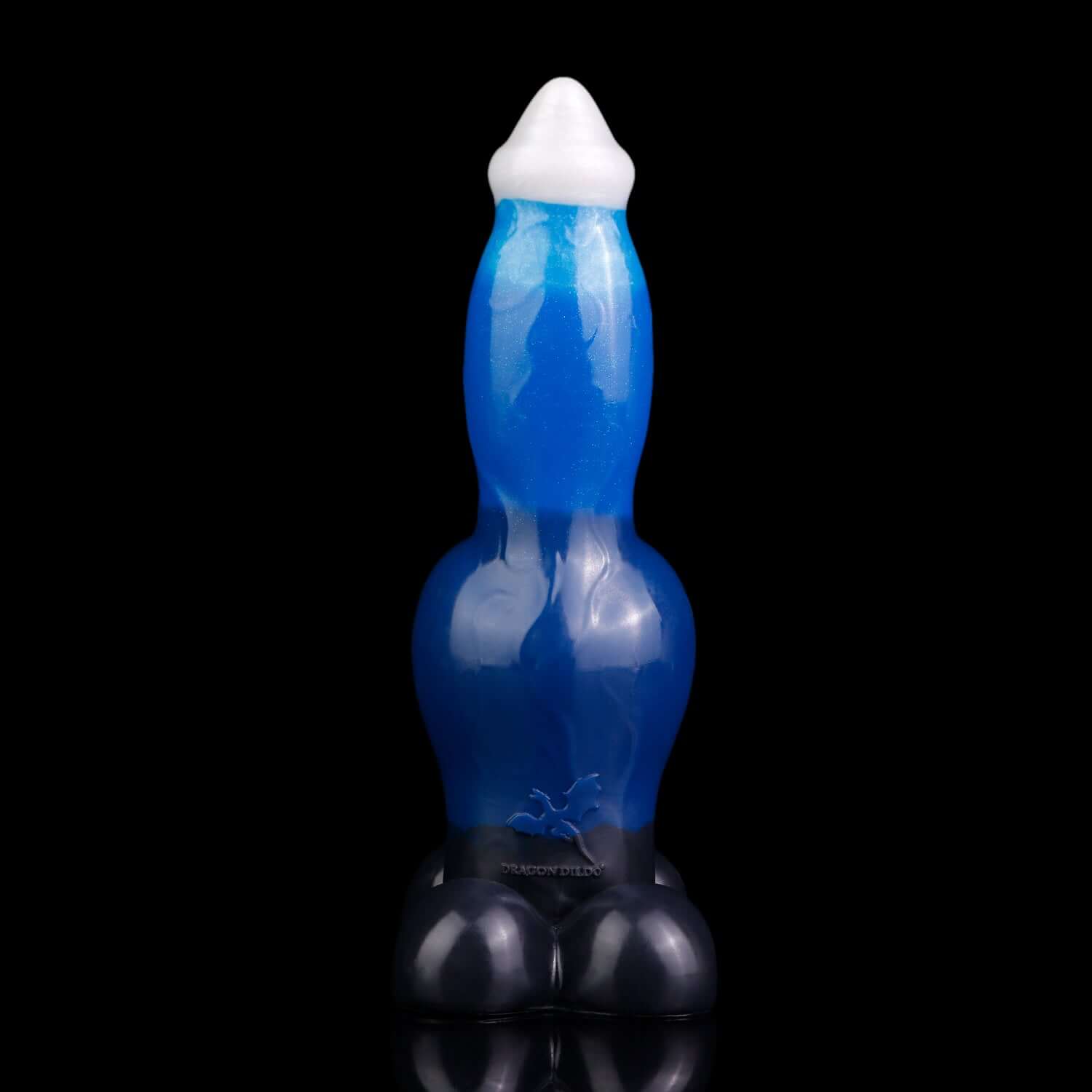 Hati dog dildo in the Voidstrike colourway -- platinum silicone -- Dragon Dildo®
