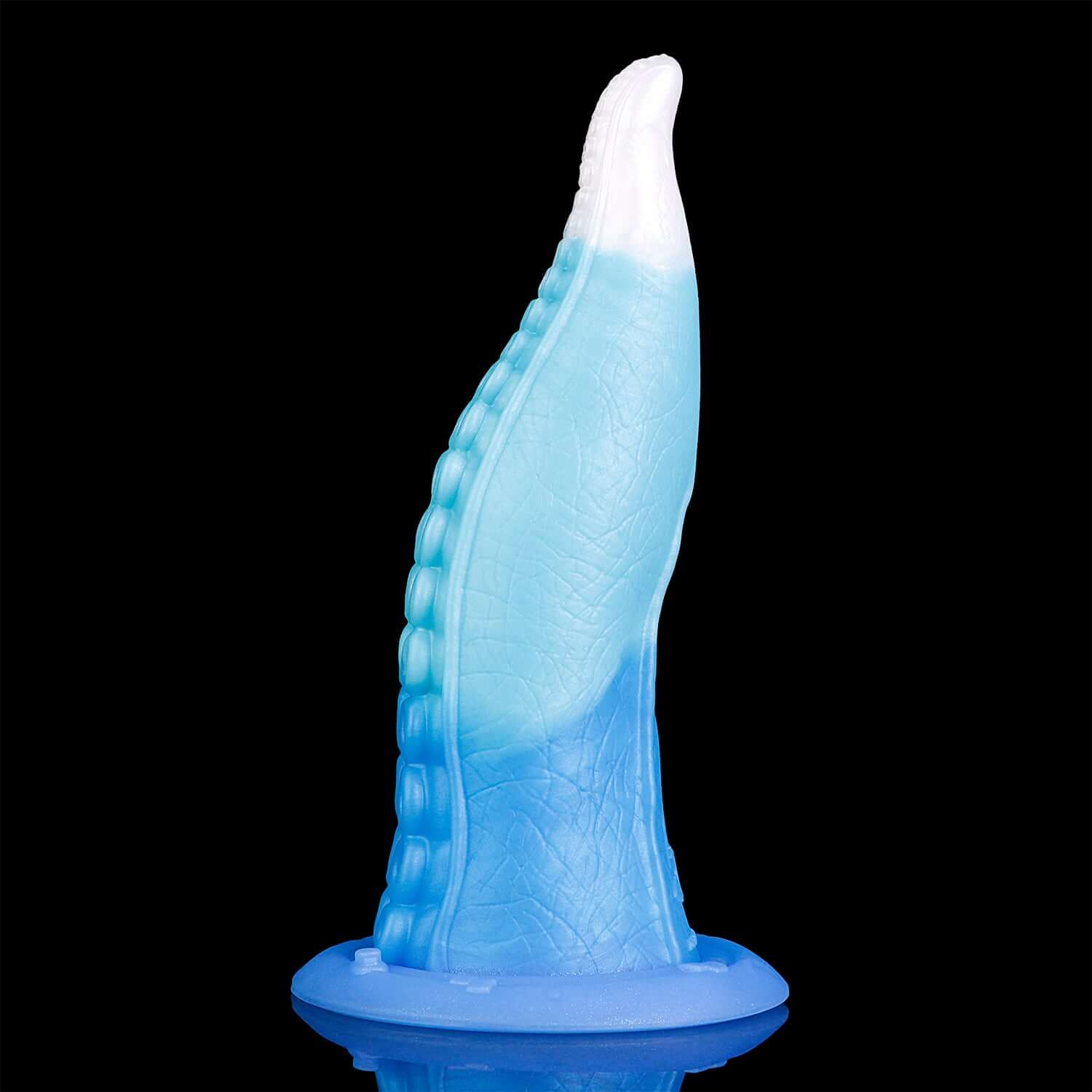 Morgawr tentacle dildo in the Tideborn colourway -- platinum silicone -- Dragon Dildo®