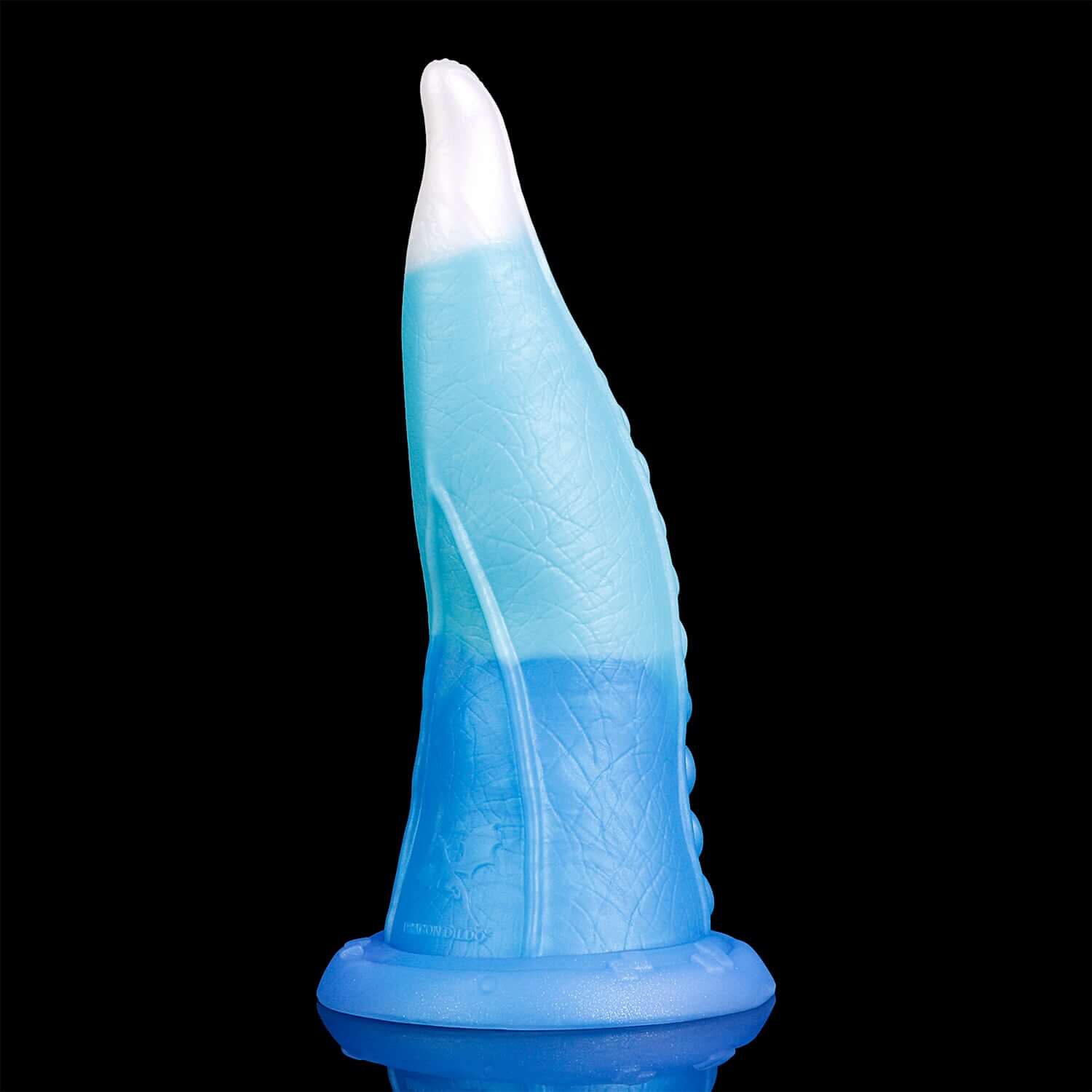 Morgawr tentacle dildo in the Tideborn colourway -- platinum silicone -- Dragon Dildo®