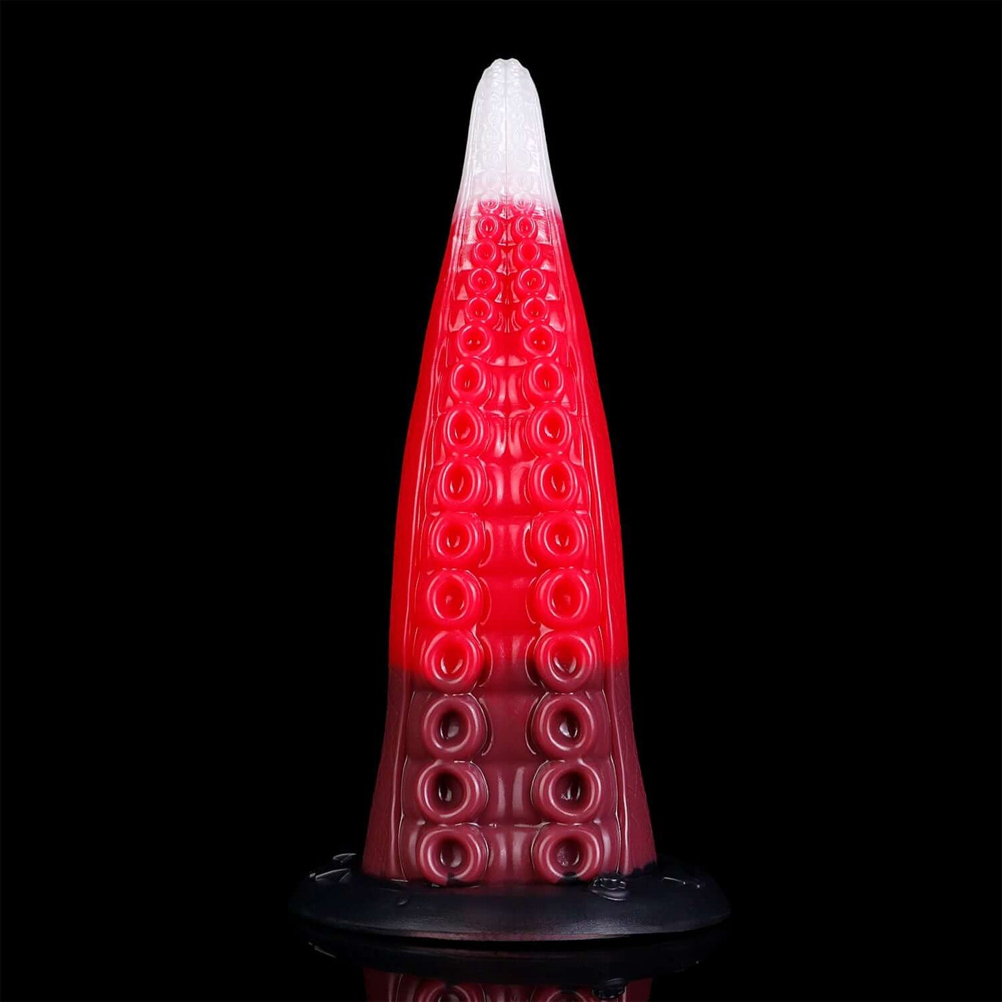 Medusa tentacle dildo in the Bloodmoon colourway -- platinum silicone -- Dragon Dildo®