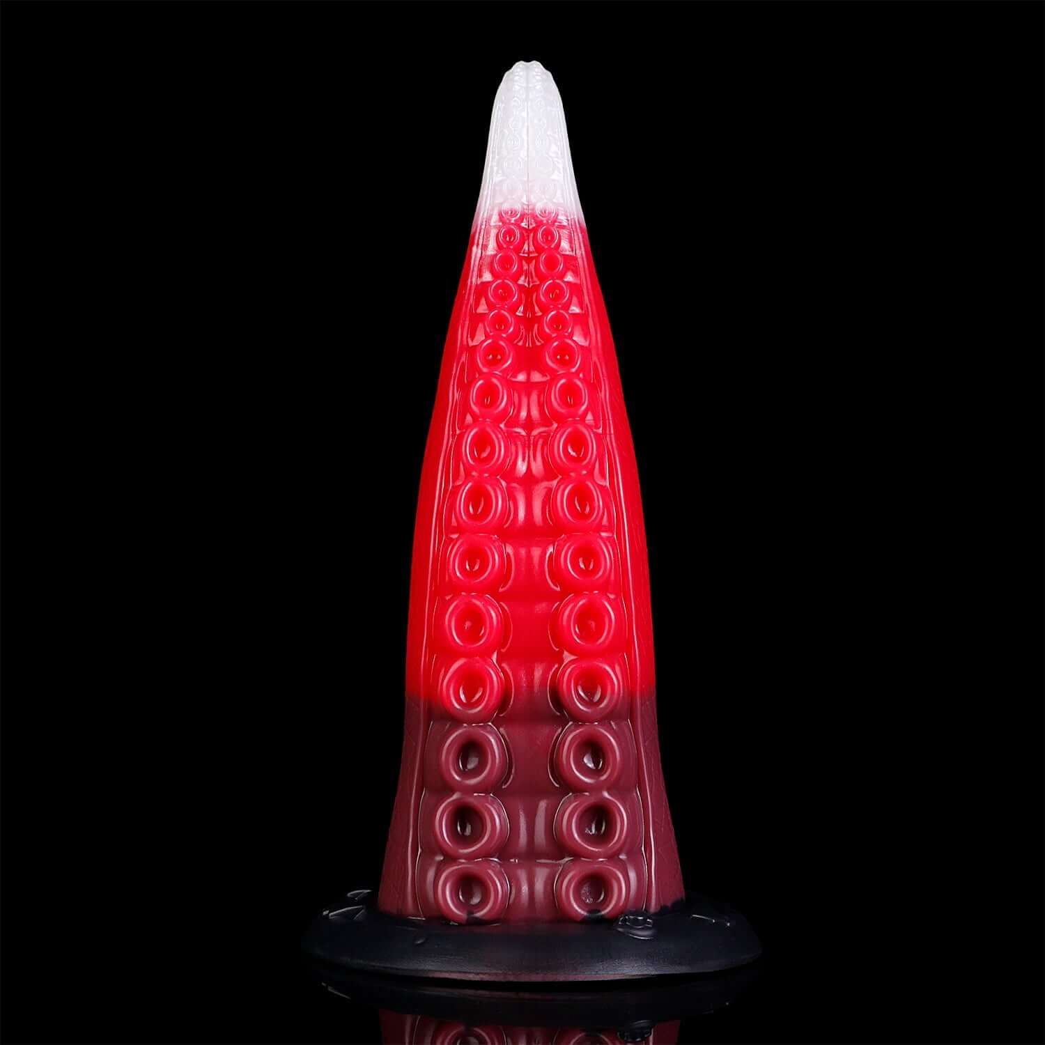 Medusa tentacle dildo in the Bloodmoon colourway -- platinum silicone -- Dragon Dildo®