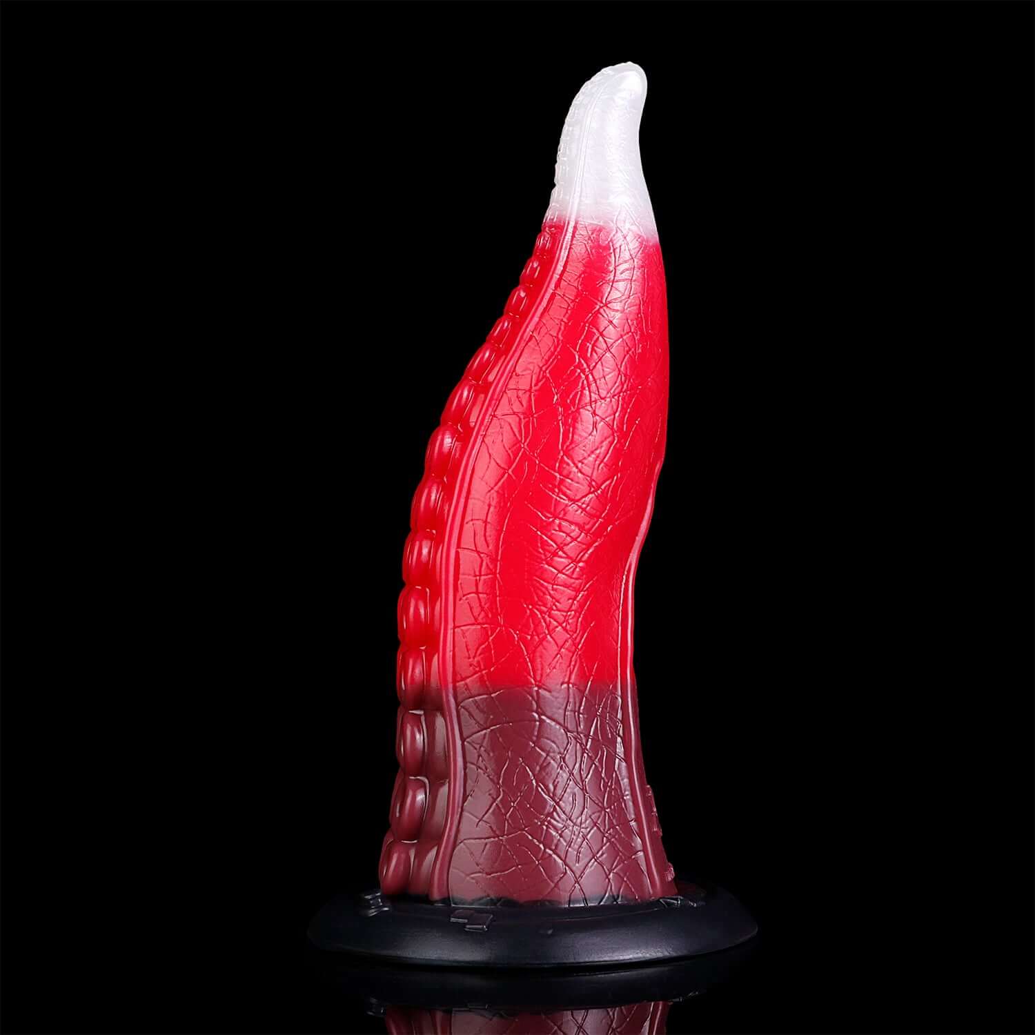 Medusa tentacle dildo in the Bloodmoon colourway -- platinum silicone -- Dragon Dildo®