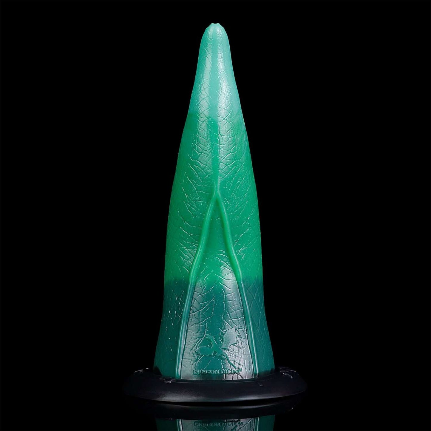 Afanc tentacle dildo in the Verdantclaw colourway -- platinum silicone -- Dragon Dildo®