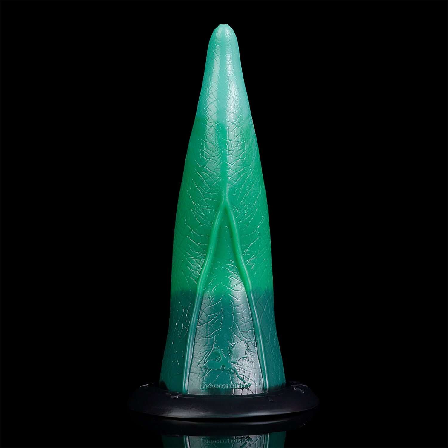 Afanc tentacle dildo in the Verdantclaw colourway -- platinum silicone -- Dragon Dildo®