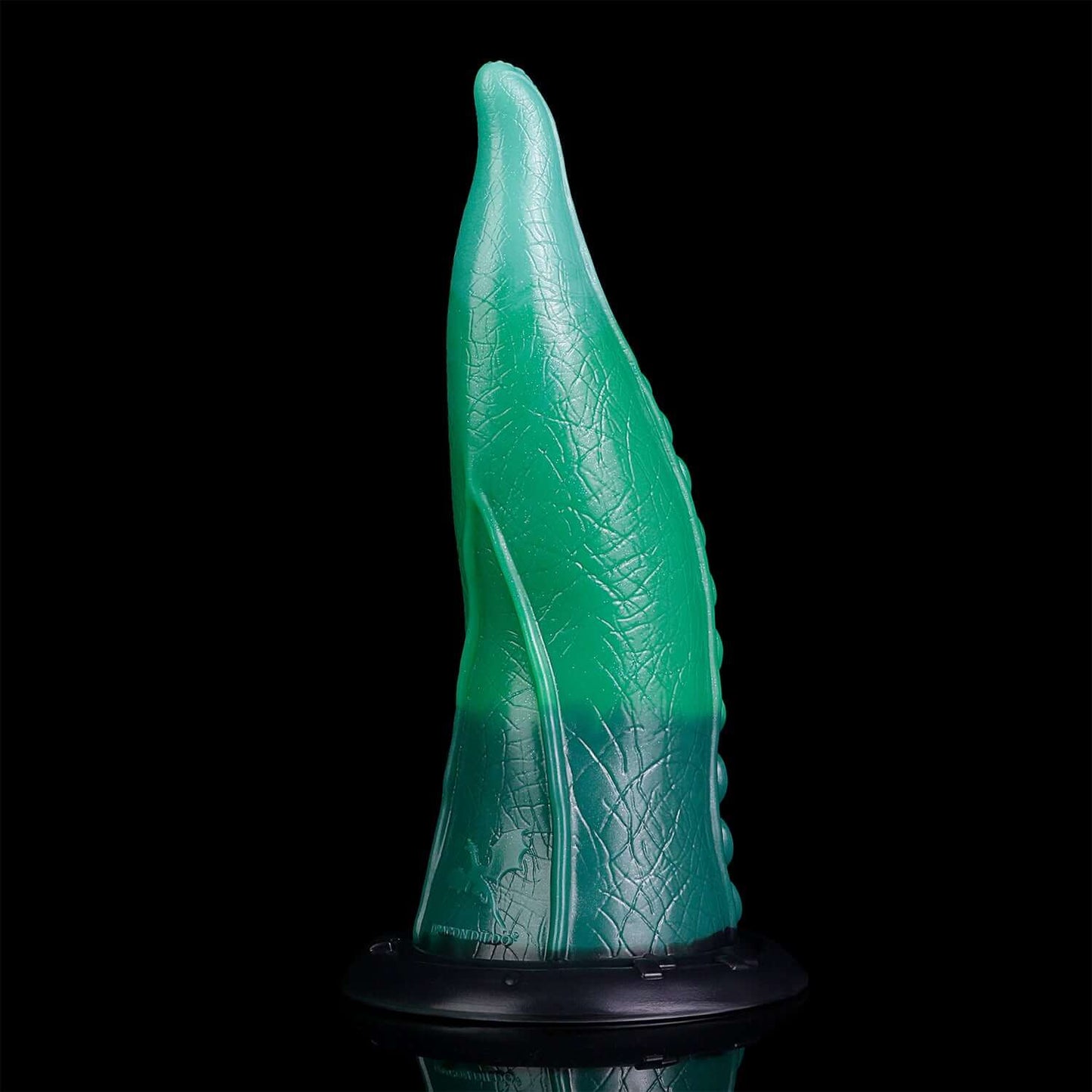 Afanc tentacle dildo in the Verdantclaw colourway -- platinum silicone -- Dragon Dildo®