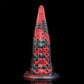 Akkorokamui tentacle dildo in the Crimson Chaos colourway -- platinum silicone -- Dragon Dildo®