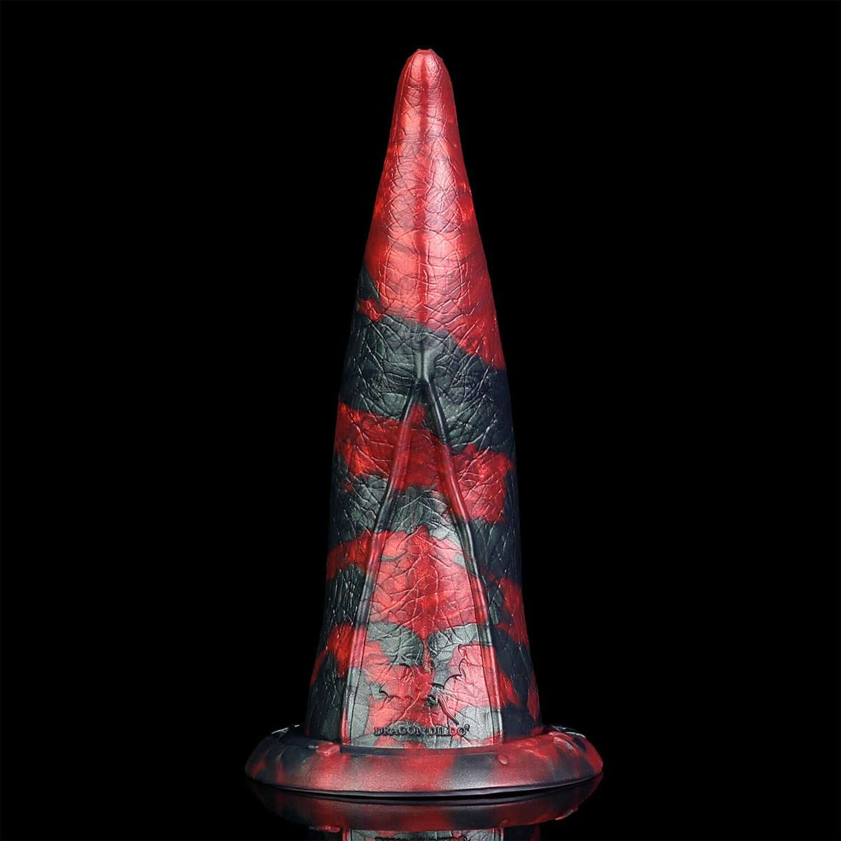 Akkorokamui tentacle dildo in the Crimson Chaos colourway -- platinum silicone -- Dragon Dildo®