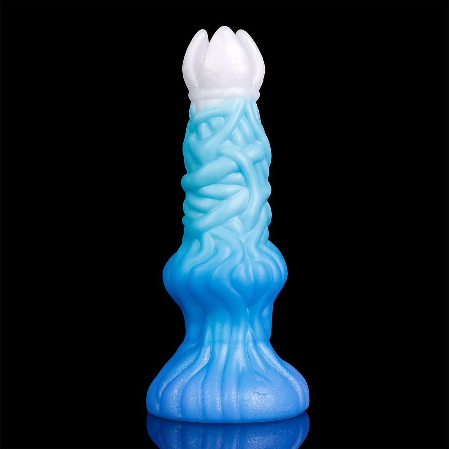 Ceto ovipositor in the Tideborn colourway -- platinum silicone -- Dragon Dildo®