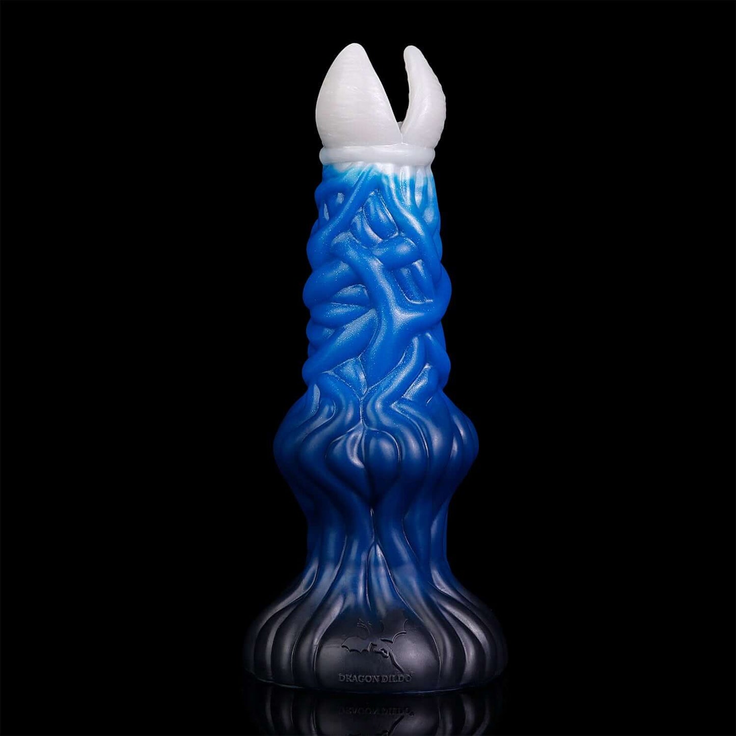 Apsu ovipositor in the Voidstrike colourway -- platinum silicone -- Dragon Dildo®