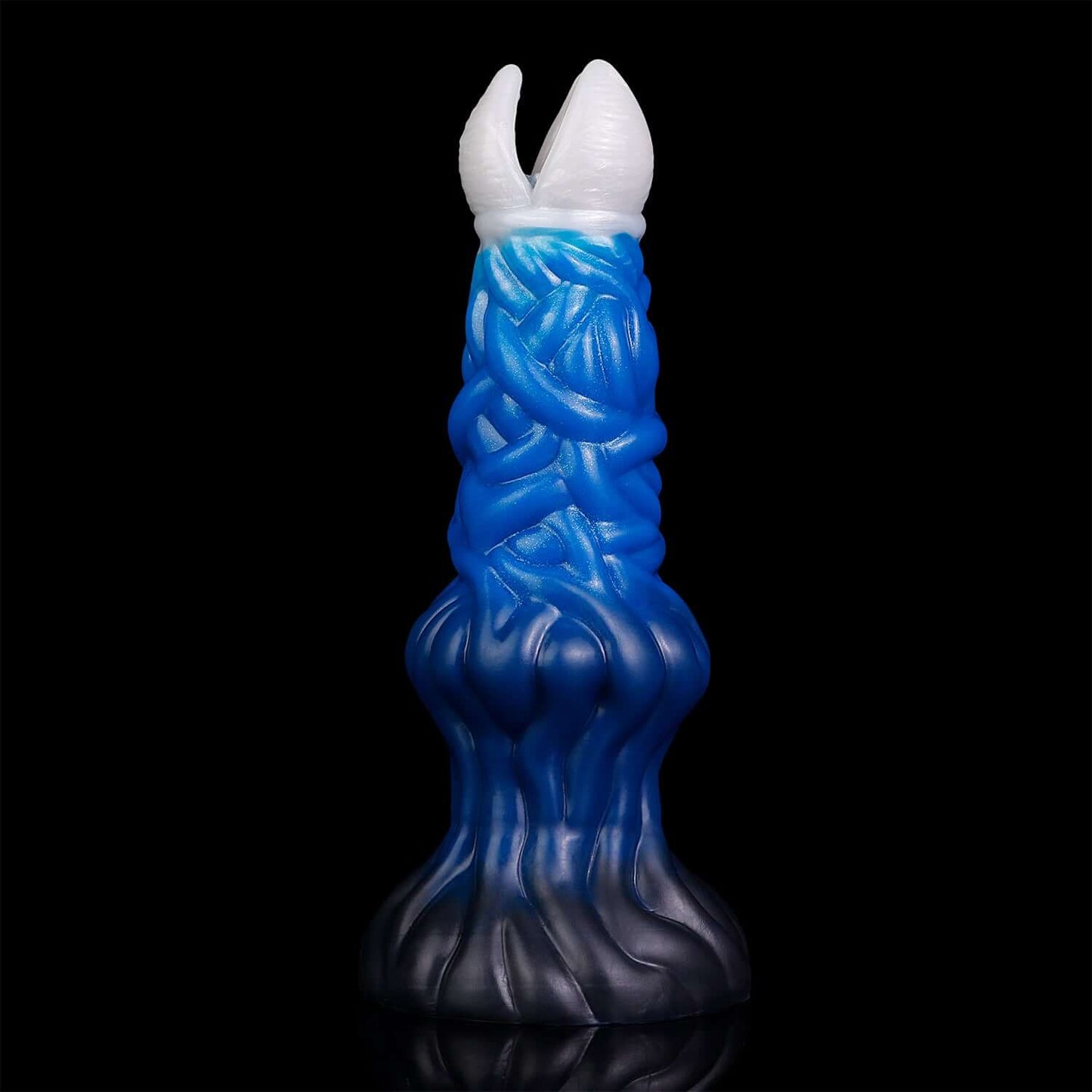 Apsu ovipositor in the Voidstrike colourway -- platinum silicone -- Dragon Dildo®