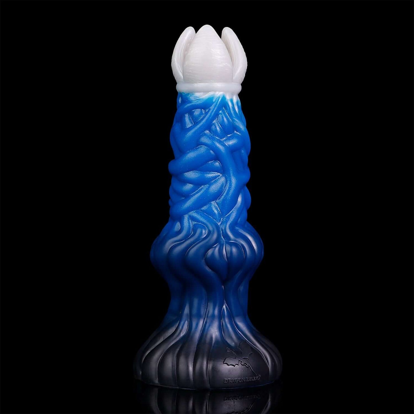 Apsu ovipositor in the Voidstrike colourway -- platinum silicone -- Dragon Dildo®
