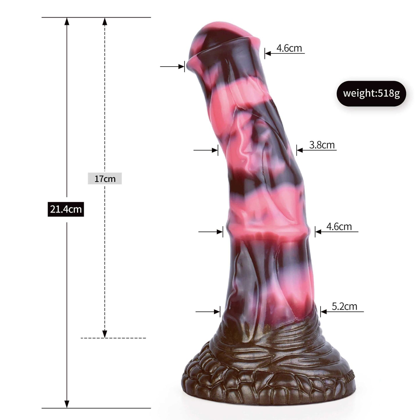 Dragon Dildo™ | Horse Dildo - Spectacular Bid Colour: Brown & Pink