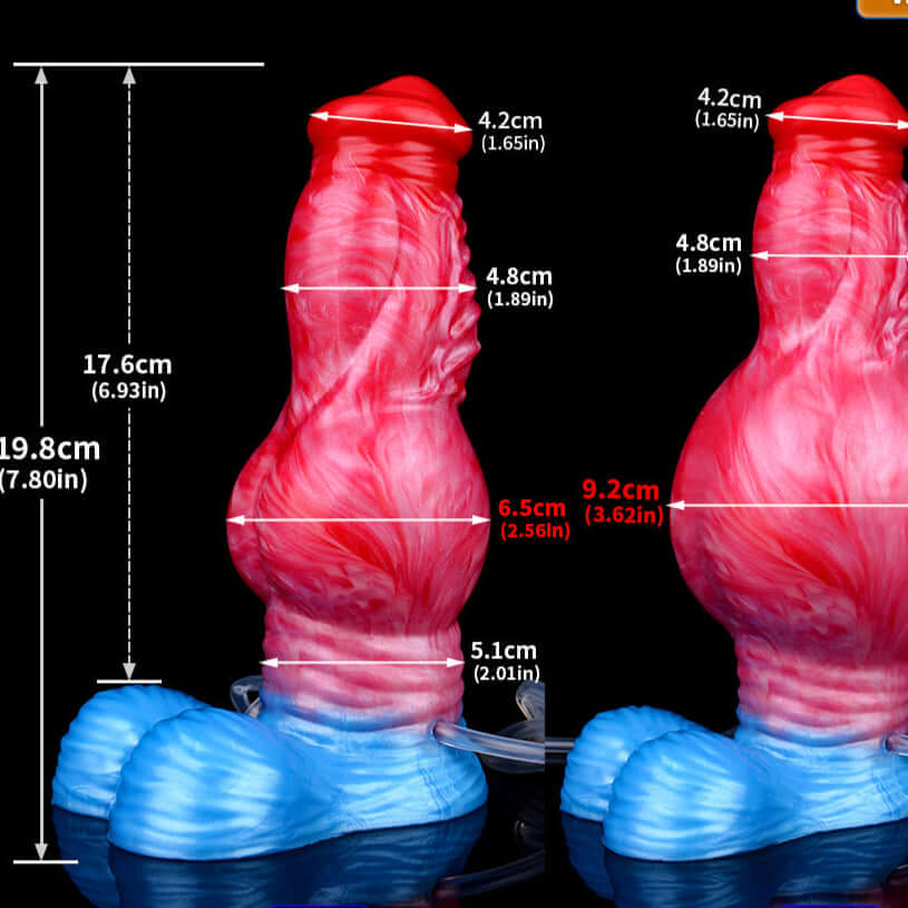 Dragon Dildo™ | Zuul - Ejaculating Inflatable Dildo Colour: Red