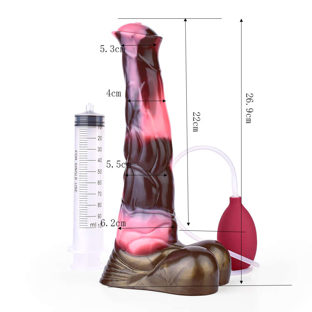 Dragon Dildo™ | Horse Dildo - Serena’s Song Ejaculating Colour: Brown & Pink