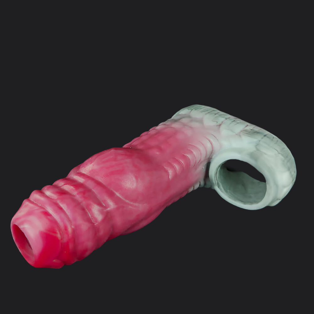 Dragon Dildo™ | Erek-Hus Dragon Cum Thru Penis Sleeve - Pink Colour: Pink