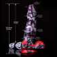Dragon Dildo™ | Dark Ice Monster Ejaculating Dildo - Alastor Colour: Dark Ice Monster