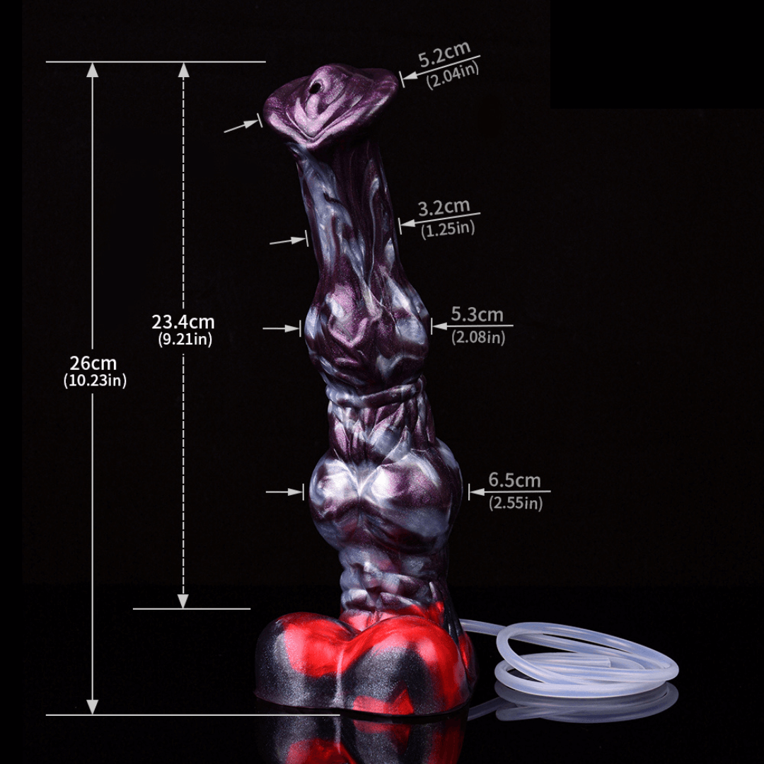 Dragon Dildo™ | Dark Ice Monster Ejaculating Dildo - Zenyatta Colour: Dark Ice Monster