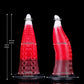 Medusa tentacle dildo in the Bloodmoon colourway -- platinum silicone -- Dragon Dildo®