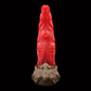 Shuten – Doji Oni Tongue Dildo, a vivid red and gray dildo inspired by Japanese Oni legends, 24.9cm tall, 6.4cm diameter.