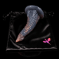 Vritra dragon dildo of the Emberfall Dominion with satin bag -- Ember colourway -- hand-poured platinum silicone -- Dragon Dildo®