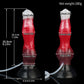 Surma ejaculating monster dildo in the Bloodmoon colourway -- platinum silicone -- Dragon Dildo®