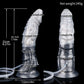 Tugarin ejaculating dragon dildo in the Stormpeak colourway -- platinum silicone -- Dragon Dildo®