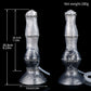 Managarmr ejaculating monster dildo in the Stormpeak colourway -- platinum silicone -- Dragon Dildo®