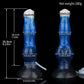 Gytrash ejaculating monster dildo in the Voidstrike colourway -- platinum silicone -- Dragon Dildo®