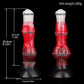 Surma monster dildo in the Bloodmoon colourway -- platinum silicone -- Dragon Dildo®