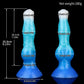 Cwn Annwn monster dildo in the Tideborn colourway -- platinum silicone -- Dragon Dildo®