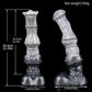 Hrimfaxi horse dildo in the Stormpeak colourway -- platinum silicone -- Dragon Dildo®