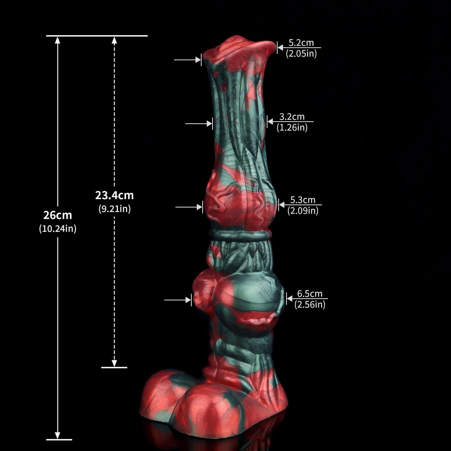 Horse Dildo - Zenyatta - Limited Edition Crimson Chaos, 26cm, bold fantasy exploration, immersive stimulation.