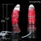 Smok ejaculating dragon dildo in the Bloodmoon colourway -- platinum silicone -- Dragon Dildo®