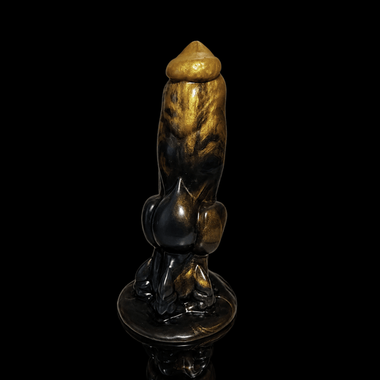 Am-heh monster dildo of the Ironmane Plains -- Obsidian colourway -- hand-poured platinum silicone -- Dragon Dildo®
