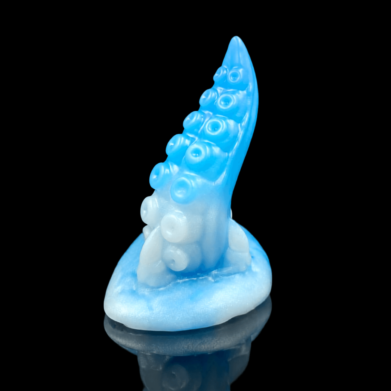 Umibozu tentacle dildo of the Lightless Trench -- Wraithwater colourway -- hand-poured platinum silicone -- Dragon Dildo®