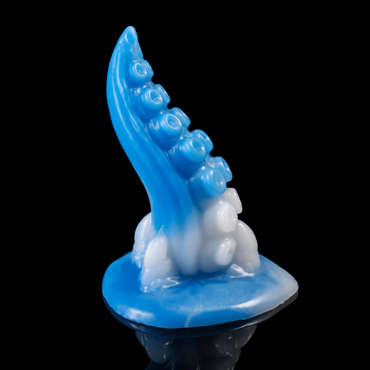 Umibozu tentacle dildo of the Lightless Trench -- Wraithwater colourway -- hand-poured platinum silicone -- Dragon Dildo®