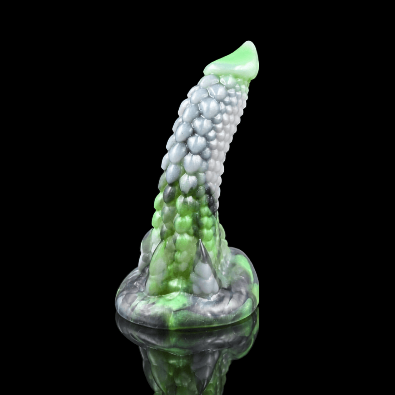 Cuelebre dragon dildo of the Pale Expanse -- Wyrmglass colourway -- hand-poured platinum silicone -- Dragon Dildo®