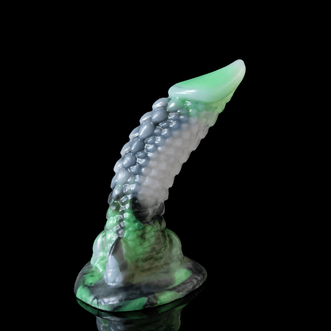 Cuelebre dragon dildo of the Pale Expanse -- Wyrmglass colourway -- hand-poured platinum silicone -- Dragon Dildo®