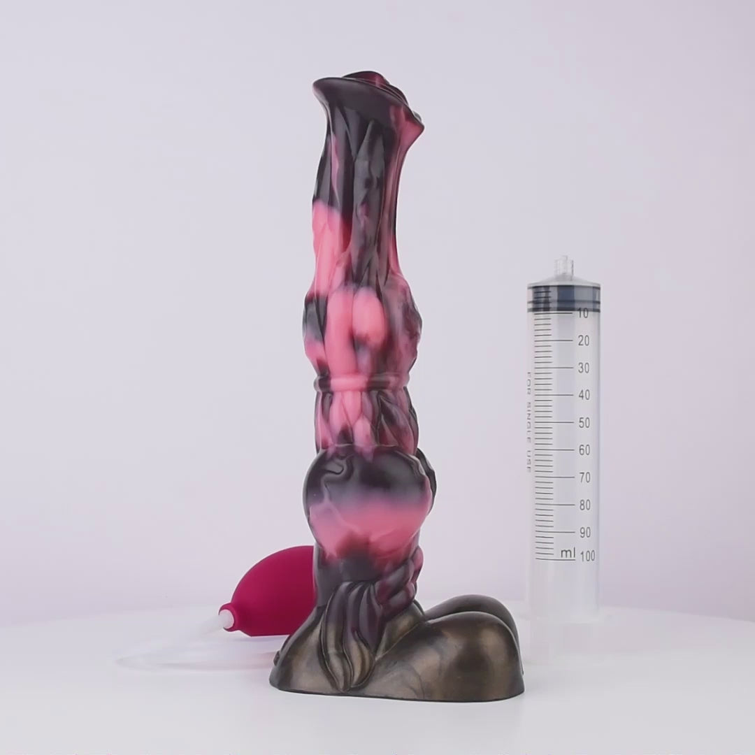 Dragon Dildo® | Horse Dildo - Lawyer Ron Ejaculating Colour: Brown & Pink