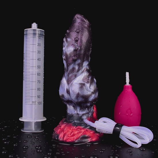 Dragon Dildo® | Dark Ice Monster Ejaculating Dildo - Ikuutayuq Colour: Dark Ice Monster
