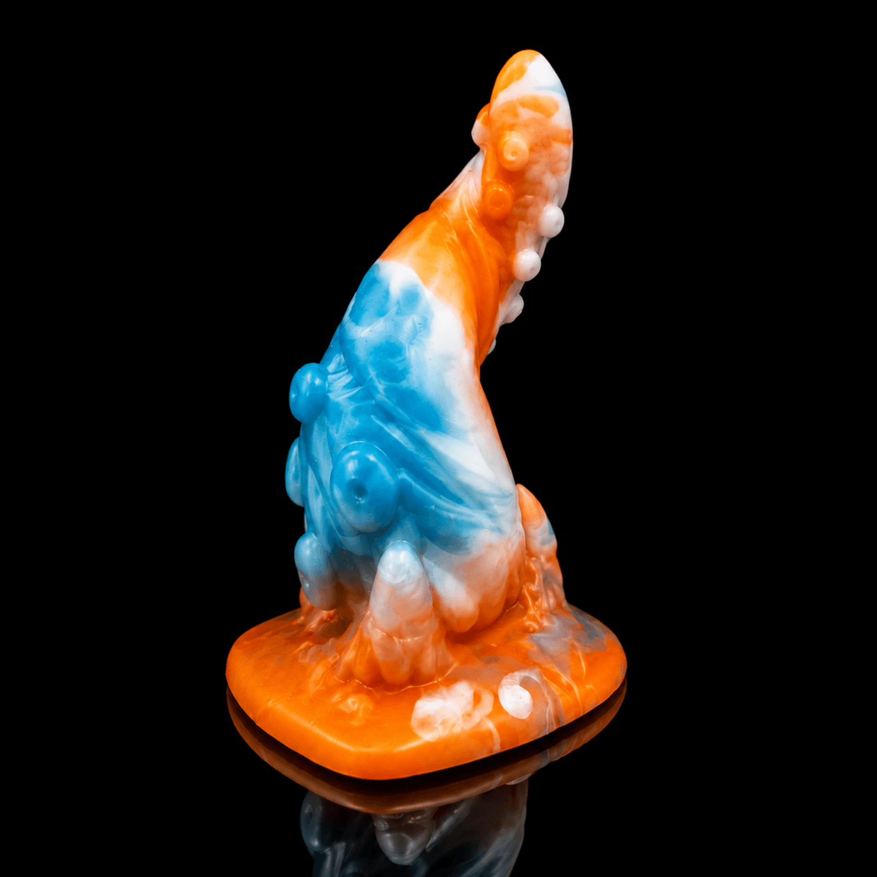 Lusca tentacle dildo of the Riftscar -- Reeffire colourway -- hand-poured platinum silicone -- Dragon Dildo®